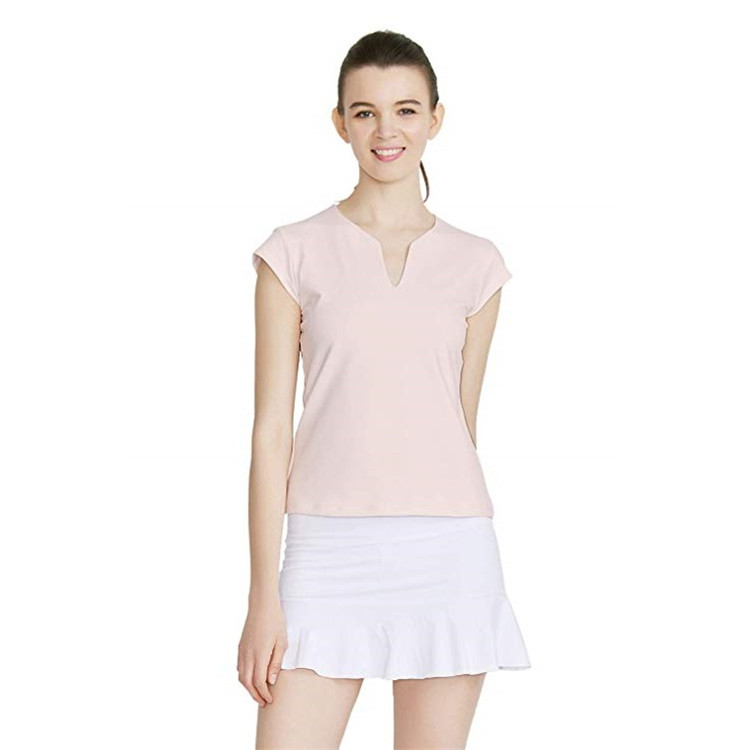 New Design Women V-Neck T-Shirt Sportswear Tennis Wear - Image 2
