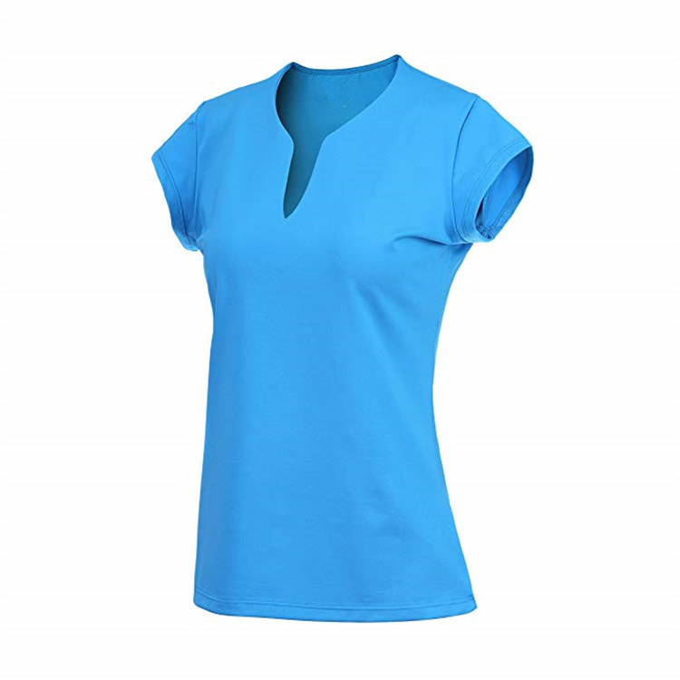 New Design Women V-Neck T-Shirt Sportswear Tennis Wear - Image 3