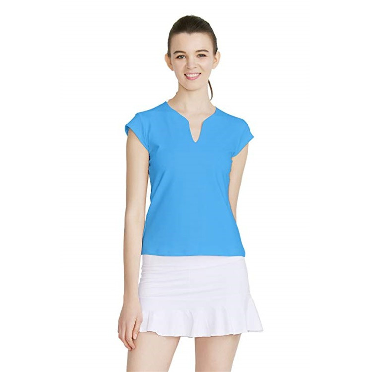 New Design Women V-Neck T-Shirt Sportswear Tennis Wear - Image 4