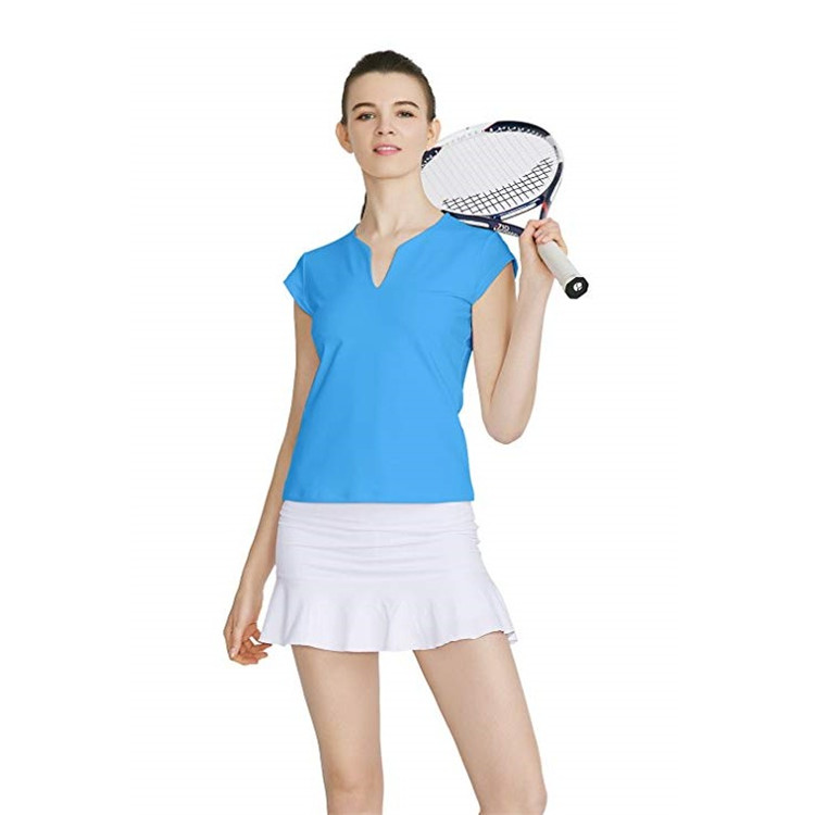 New Design Women V-Neck T-Shirt Sportswear Tennis Wear