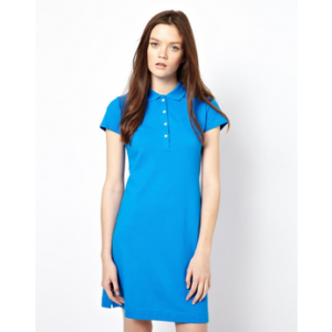 Beautiful ladies cotton polo dress shirt for wholesale