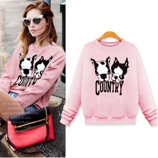 The latest design rubber printing women sweatshirt