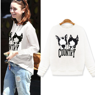 The latest design rubber printing women sweatshirt - Image 3