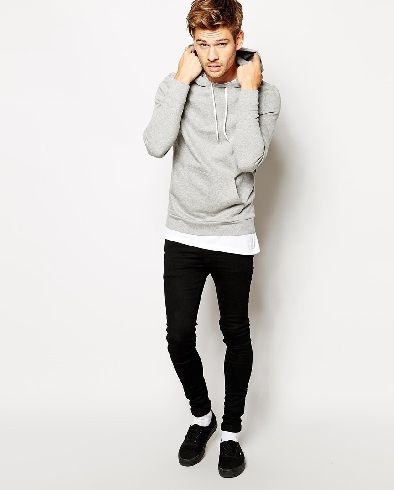 fashion simple design mens sweatshirt extra long - Image 5