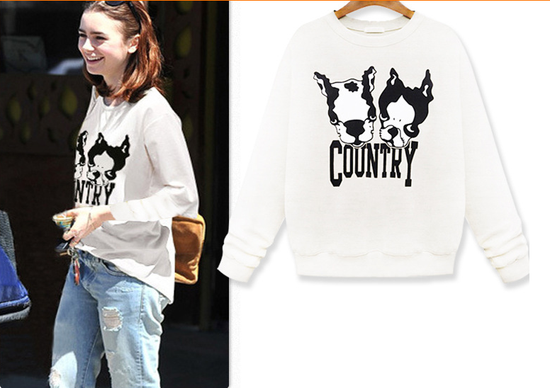 The latest design rubber printing women sweatshirt - Image 6