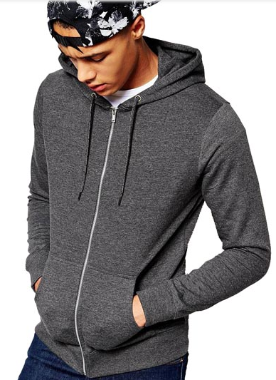 60% cotton 40% polyester custom heather grey plain zip hoodies men - Image 2