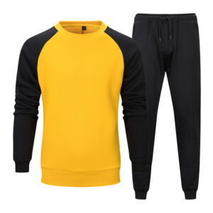 Wholesale Round Neck Soild Hoodie and Sweatpants Set