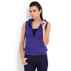 Newest Style Cotton Females Sleeveless Gym Hoodie Cheap