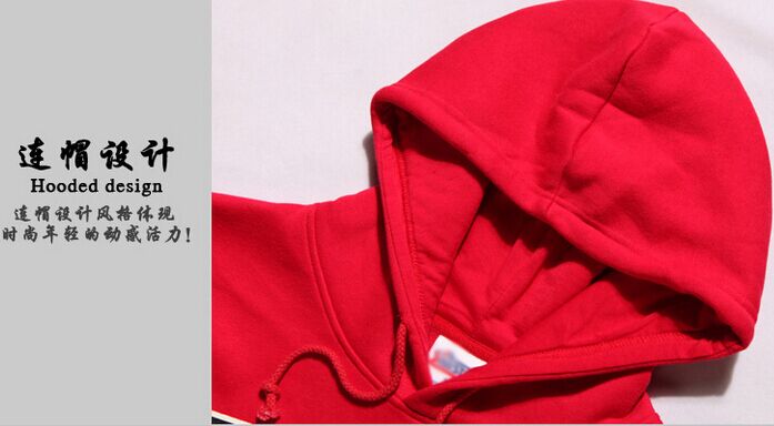 kangaroo pocket athlete warm pullover sports fleece jacket men - Image 4
