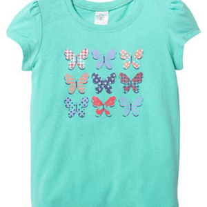 popular butterfly water printed girl clothes of fashion